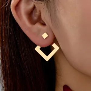 2pcs Set Chic Minimalist Geometric Stud Earrings | Perfect for Casual Attire | Earrings