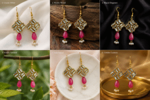 Stunning Pink Mirror Earrings Every Girl Needs for a Graceful Traditional Look in 2026