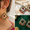 Elegant Handmade Multicolor Mirror Earrings for Traditional & Festive Fashion 2026