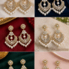 Customized jewelry earrings with pearls and elegant gold detailing